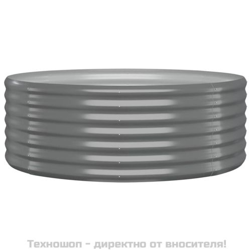 Градинска повдигната леха поцинкована стомана сиво