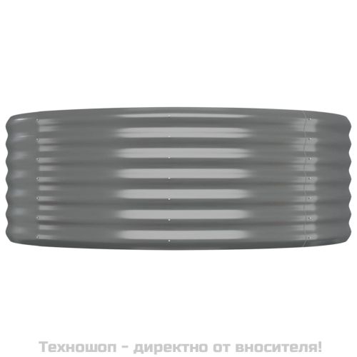 Градинска повдигната леха поцинкована стомана сиво