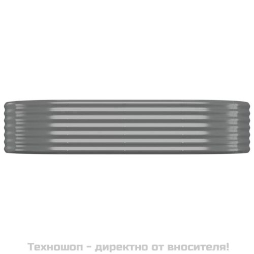 Градинска повдигната леха поцинкована стомана сиво