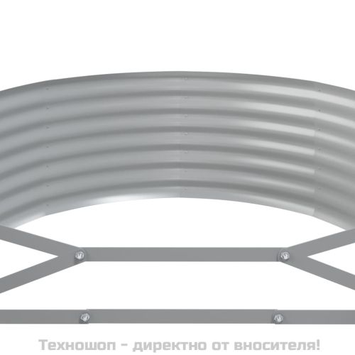 Градинска повдигната леха поцинкована стомана сиво