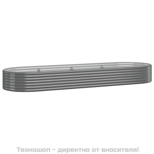 Градинска повдигната леха поцинкована стомана сиво