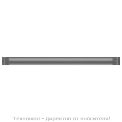 Градинска повдигната леха поцинкована стомана сиво