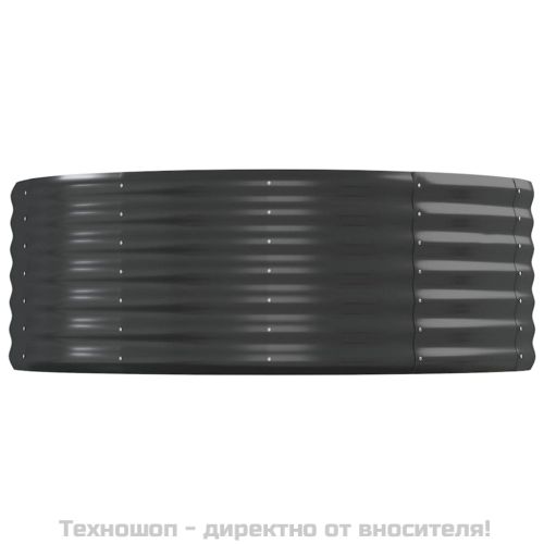 Градинска повдигната леха поцинкована стомана антрацит