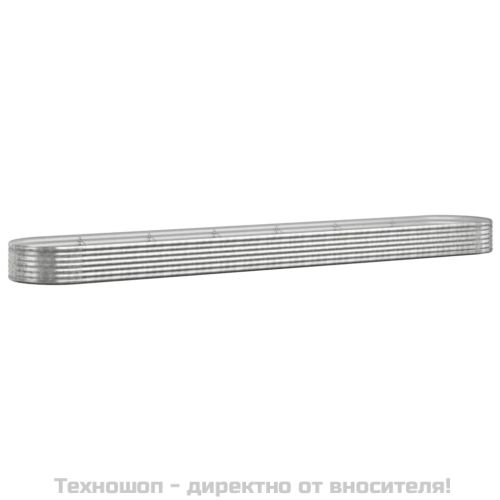 Градинска повдигната леха поцинкована стомана сребрист