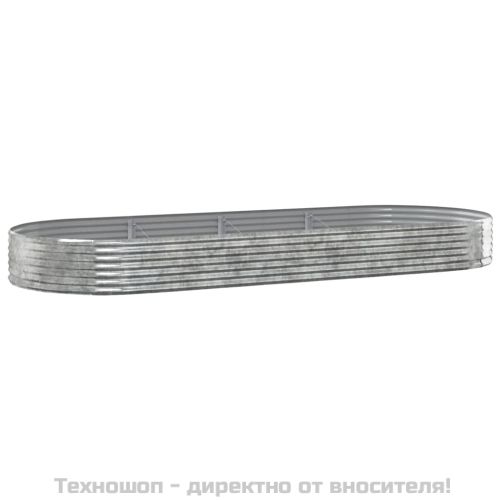 Градинска повдигната леха поцинкована стомана сребрист