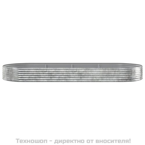 Градинска повдигната леха поцинкована стомана сребрист