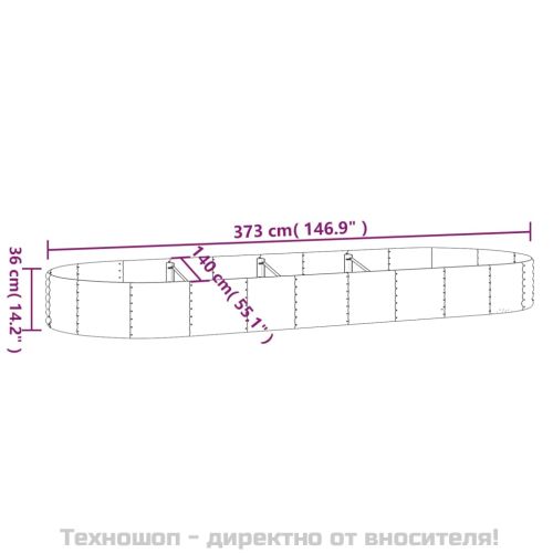 Градинска повдигната леха поцинкована стомана сребрист