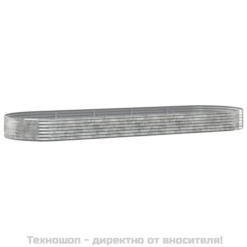 Градинска повдигната леха поцинкована стомана сребрист