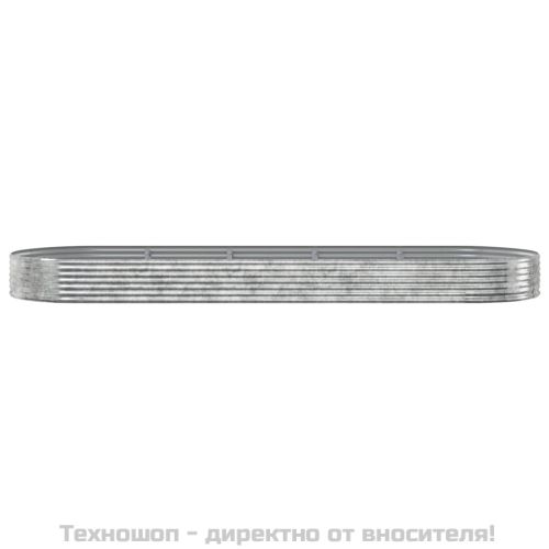 Градинска повдигната леха поцинкована стомана сребрист