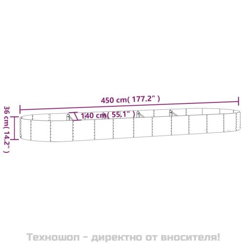 Градинска повдигната леха поцинкована стомана сребрист