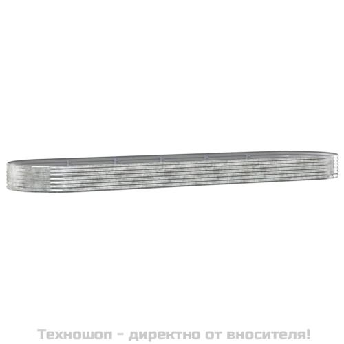 Градинска повдигната леха поцинкована стомана сребрист