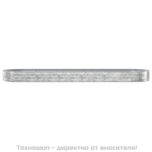 Градинска повдигната леха поцинкована стомана сребрист