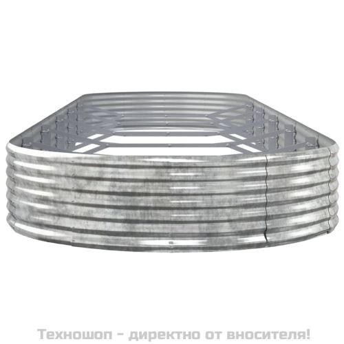 Градинска повдигната леха поцинкована стомана сребрист
