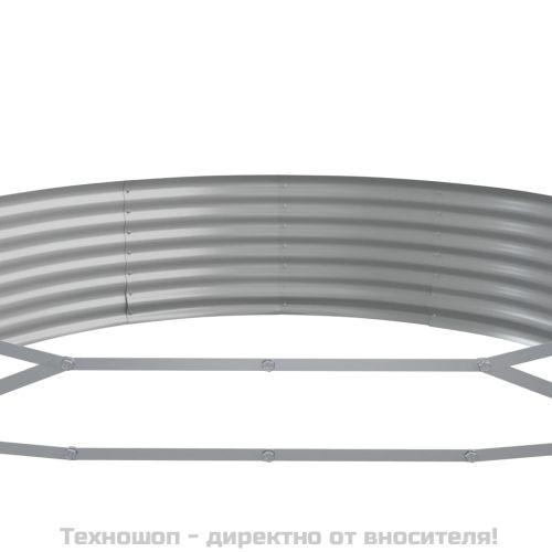 Градинска повдигната леха поцинкована стомана сребрист