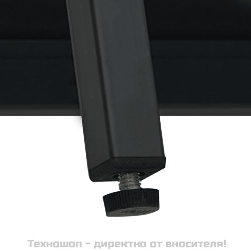 Бюфет, черен, 70x35x70 см, стомана и стъкло