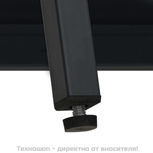 Бюфет, черен, 75x35x105 см, стомана и стъкло