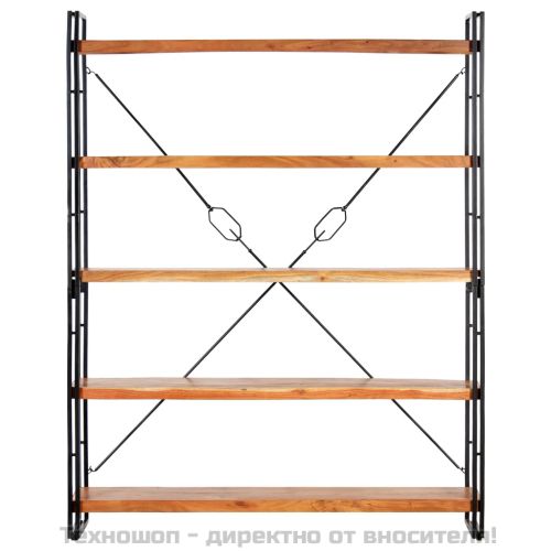 Библиотека с 5 рафта, 140x30x180 см, акация масив