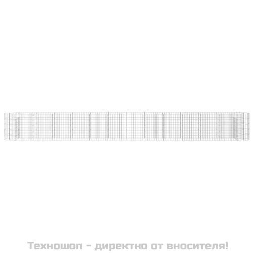 Габион повдигната леха, поцинковано желязо, 470x50x50 cм