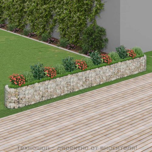 Габион повдигната леха, поцинковано желязо, 540x50x50 cм