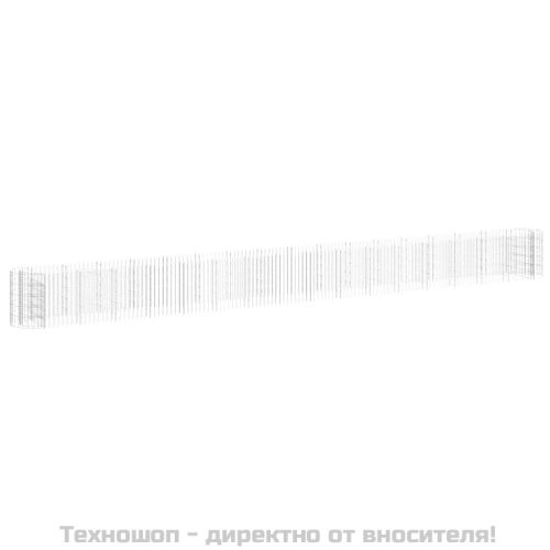 Габион повдигната леха, поцинковано желязо, 610x50x50 cм
