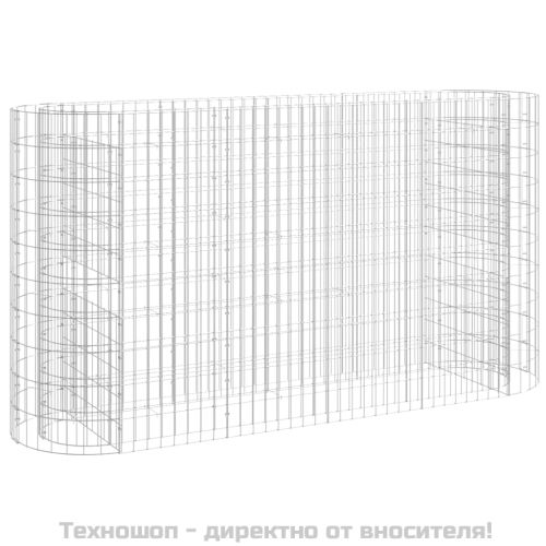 Габион повдигната леха, поцинковано желязо, 190x50x100 cм