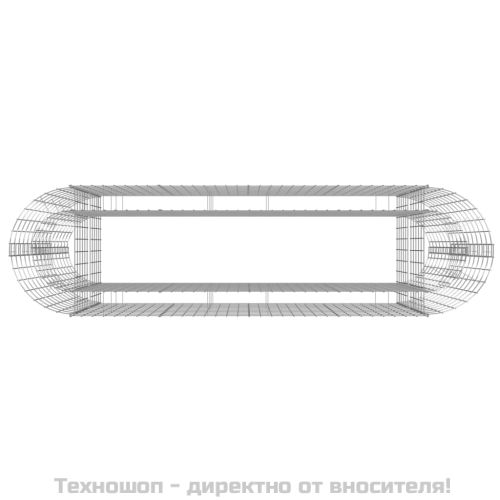Габион повдигната леха, поцинковано желязо, 190x50x100 cм