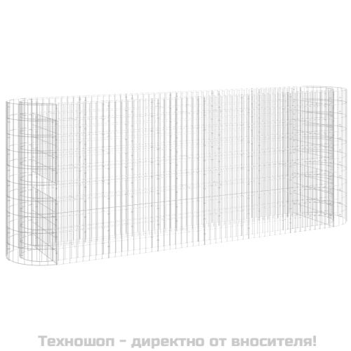 Габион повдигната леха, поцинковано желязо, 260x50x100 cм