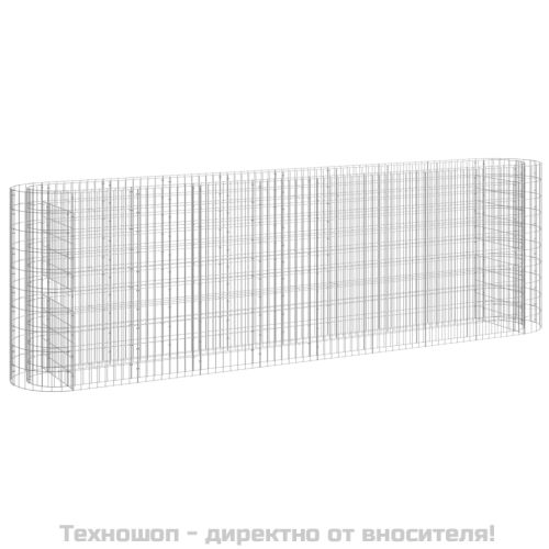Габион повдигната леха, поцинковано желязо, 330x50x100 cм