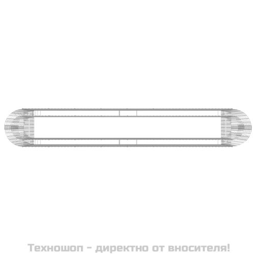 Габион повдигната леха, поцинковано желязо, 330x50x100 cм