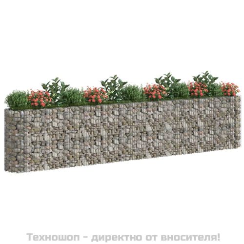 Габион повдигната леха, поцинковано желязо, 470x50x100 cм