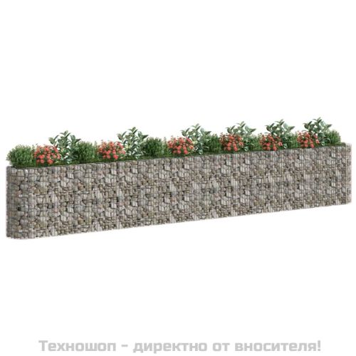 Габион повдигната леха, поцинковано желязо, 610x50x100 cм