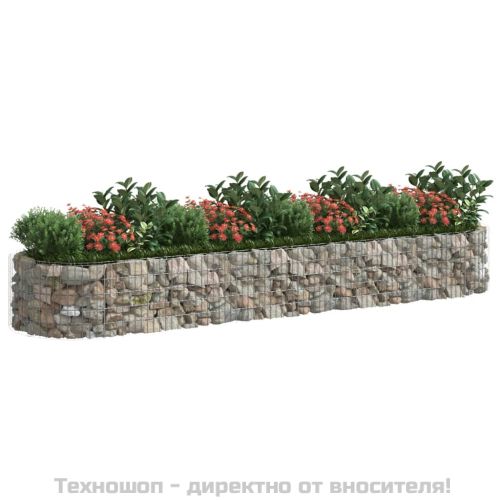 Габион повдигната леха, поцинковано желязо, 400x100x50 cм