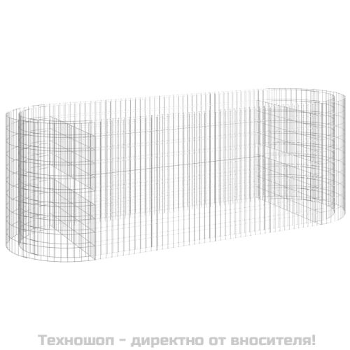 Габион повдигната леха, поцинковано желязо, 300x100x100 cм