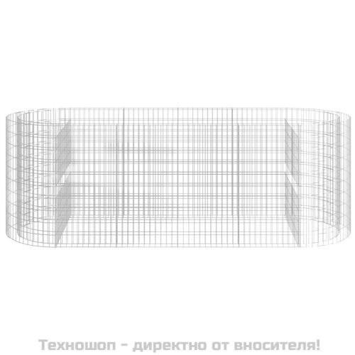 Габион повдигната леха, поцинковано желязо, 300x100x100 cм