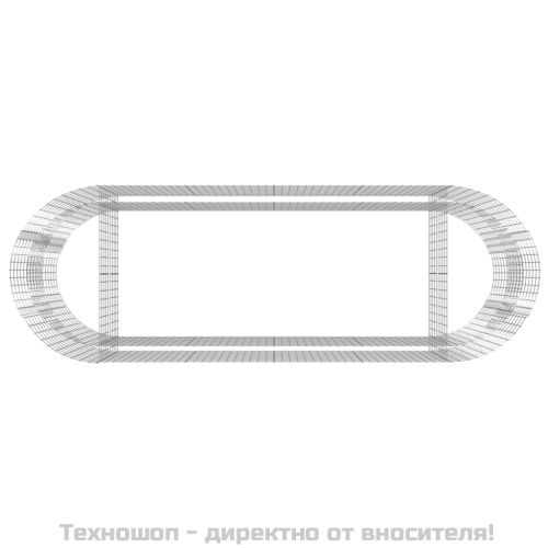 Габион повдигната леха, поцинковано желязо, 300x100x100 cм