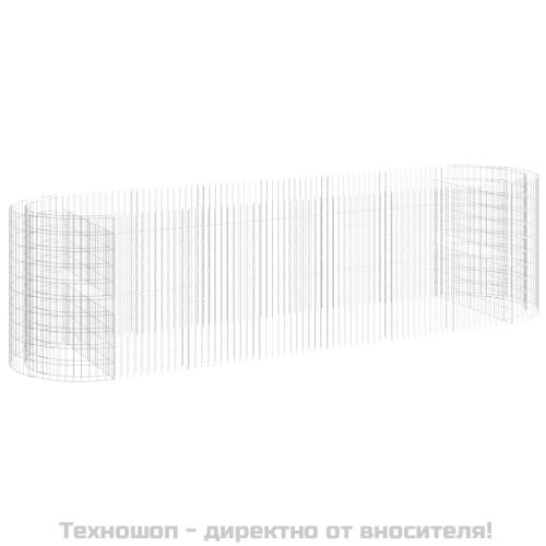 Габион повдигната леха, поцинковано желязо, 400x100x100 cм
