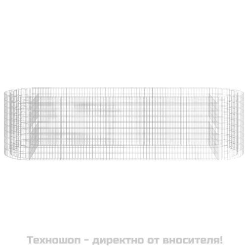 Габион повдигната леха, поцинковано желязо, 400x100x100 cм