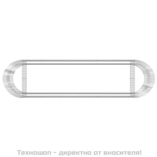 Габион повдигната леха, поцинковано желязо, 400x100x100 cм