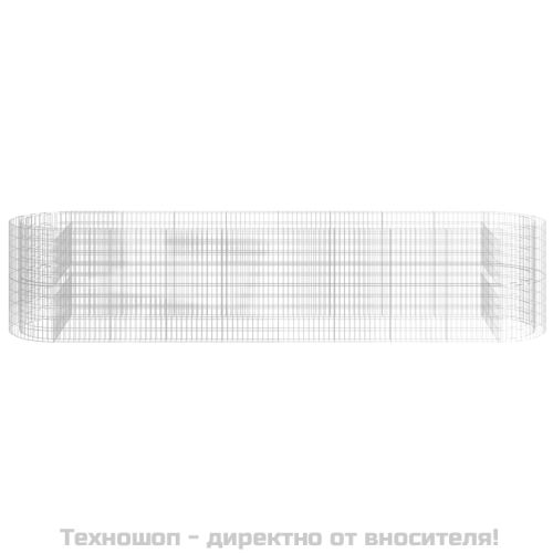 Габион повдигната леха, поцинковано желязо, 500x100x100 cм