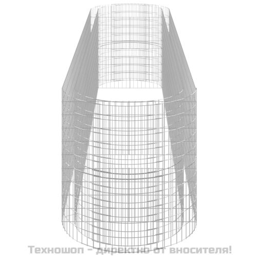 Габион повдигната леха, поцинковано желязо, 500x100x100 cм