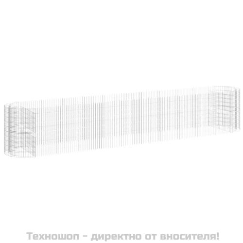 Габион повдигната леха, поцинковано желязо, 600x100x100 cм