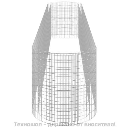 Габион повдигната леха, поцинковано желязо, 600x100x100 cм