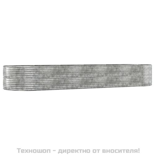 Градинска повдигната леха поцинкована стомана сребрист