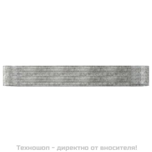 Градинска повдигната леха поцинкована стомана сребрист