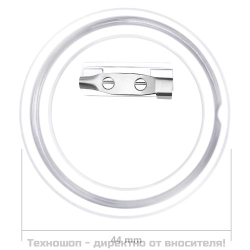 Комплект бутонни значки със закопчалки 100 бр акрил 44 мм