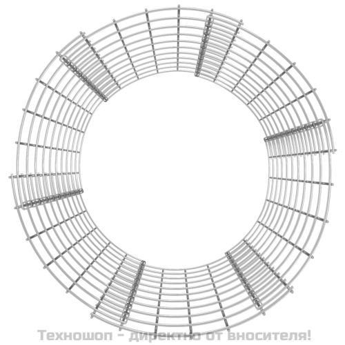 Кръгъл габионен стълб, поцинкована стомана, Ø50x100 см