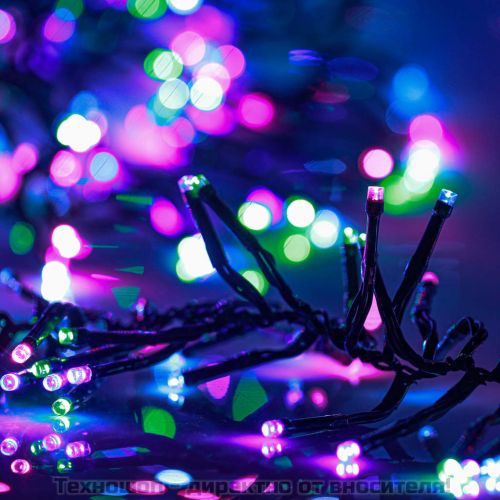 LED клъстърен стринг с 1000 LED пастелен многоцветен PVC