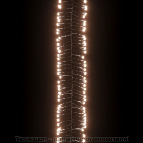 LED клъстърен стринг с 2000 LED топло бяло 17 м PVC