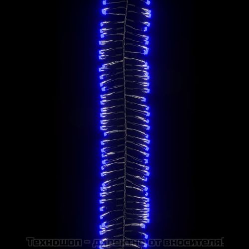 LED клъстърен стринг с 2000 LED синьо 17 м PVC