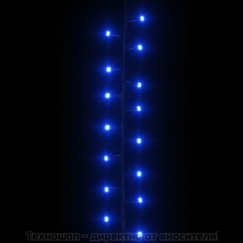 Компактен LED стринг с 3000 LED синьо 65 м PVC